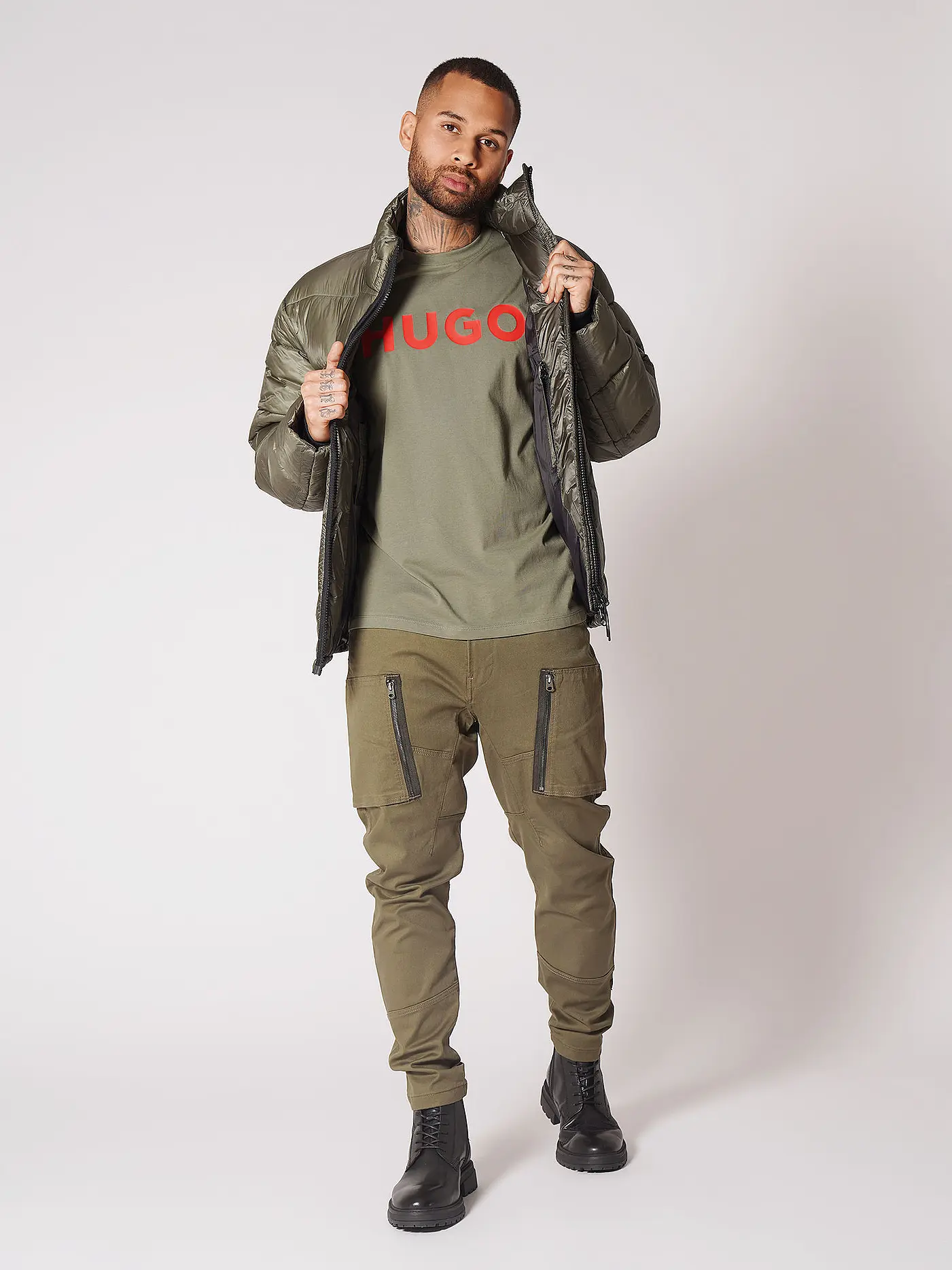 HUGO | T-Shirt DULIVIO | grün